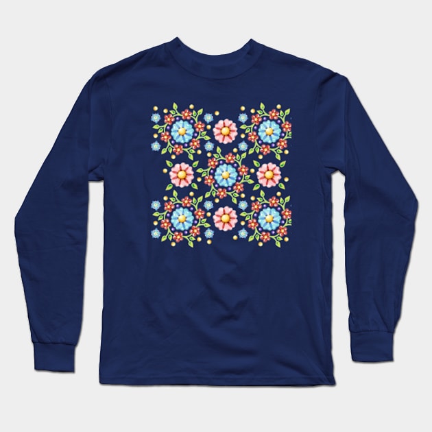 Flower Crown Carnival Long Sleeve T-Shirt by PatriciaSheaArt